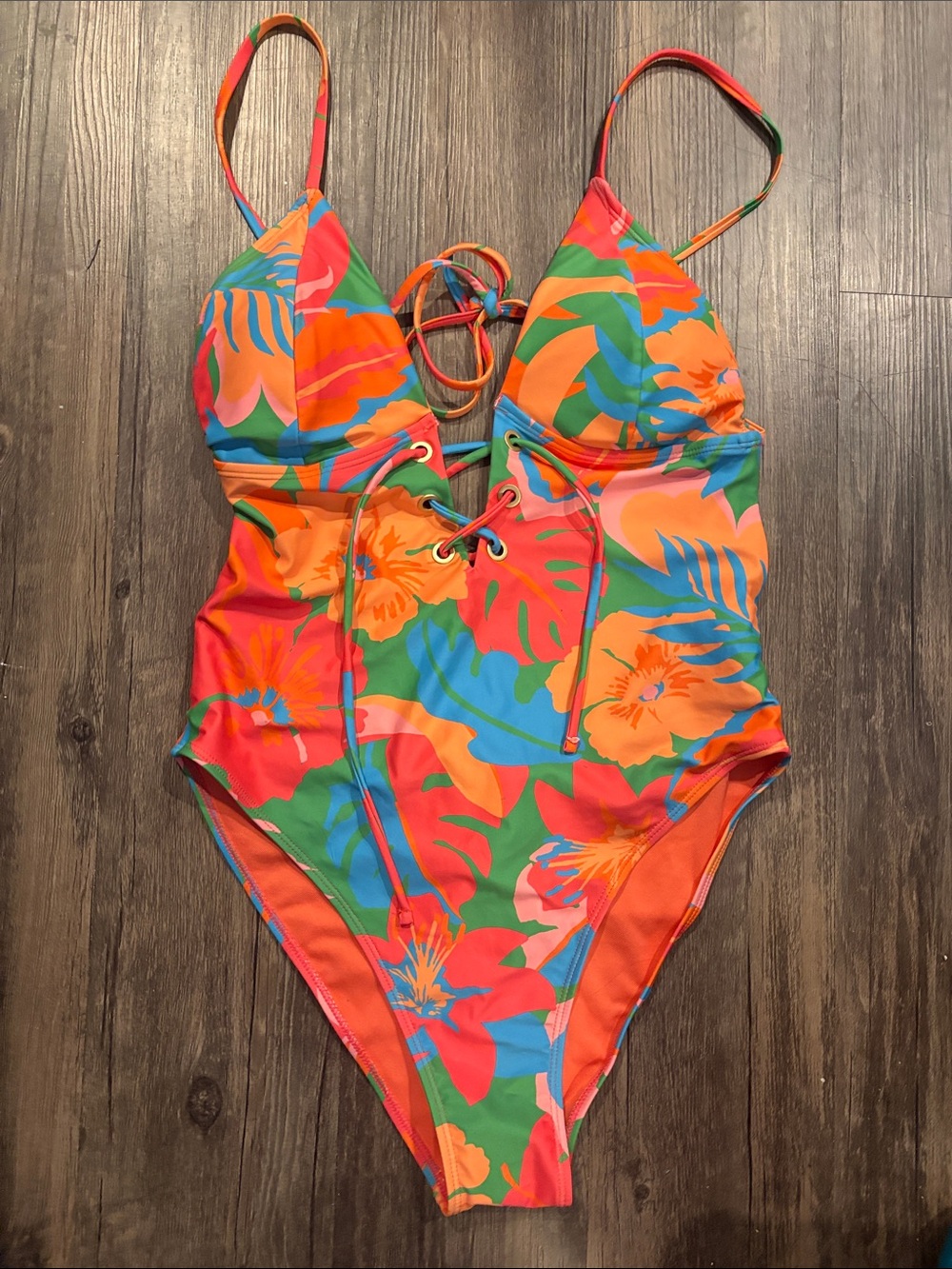 Tropical One Piece Bathing Suit